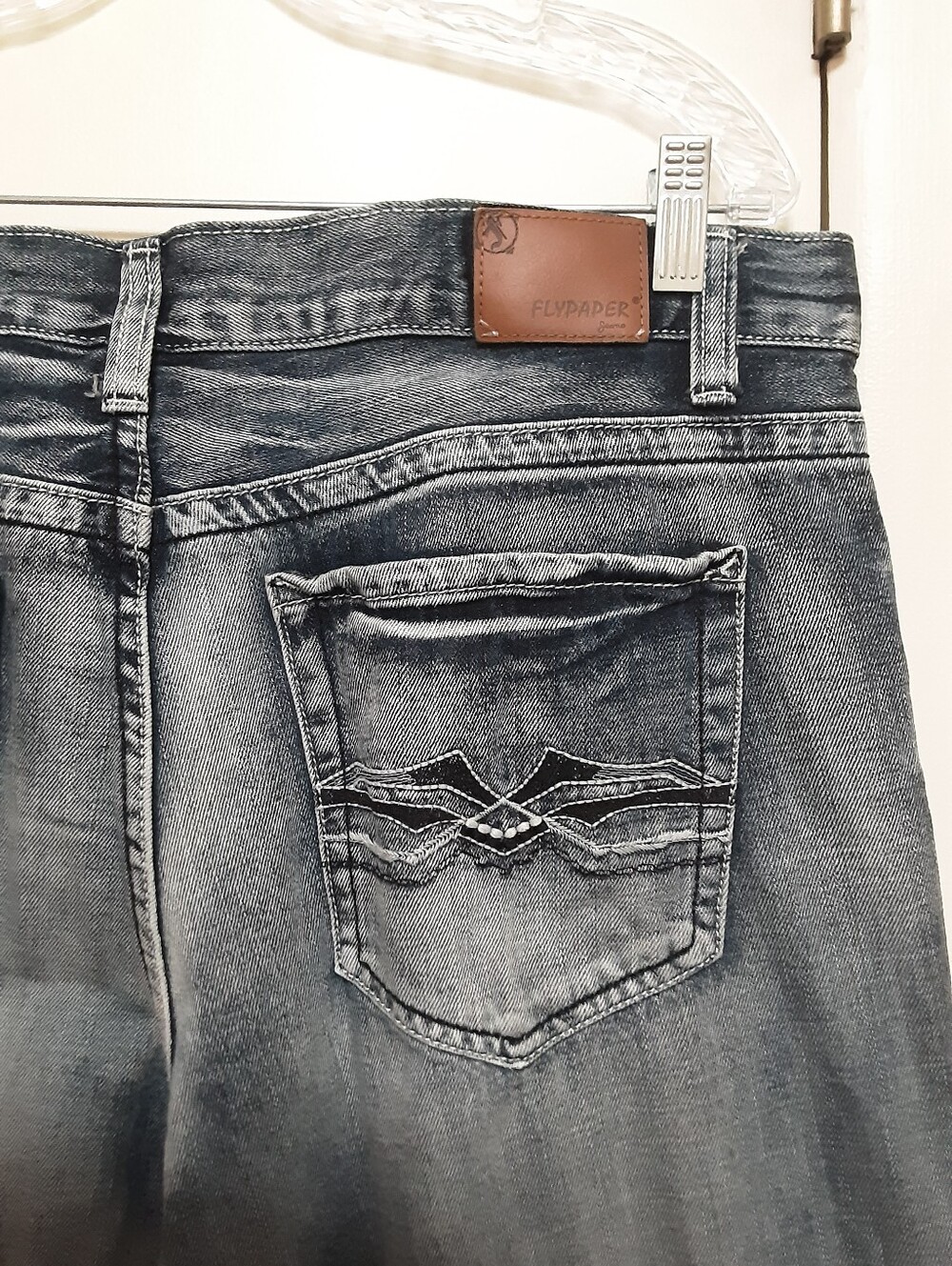 Flypaper Bootcut Distressed Jeans Mens 36W - Picture 6 of 13